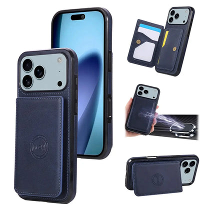 Brown iPhone Case with Magnetic Card Holder - OK260012