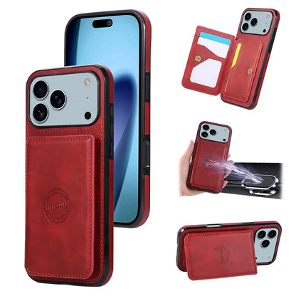 Brown iPhone Case with Magnetic Card Holder - OK260012