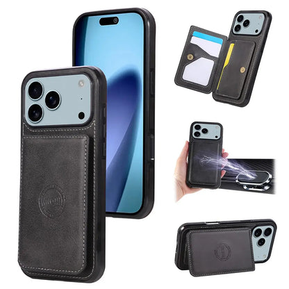 Brown iPhone Case with Magnetic Card Holder - OK260012