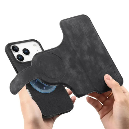 Black iPhone Case with Magnetic Card Holder - OK26001