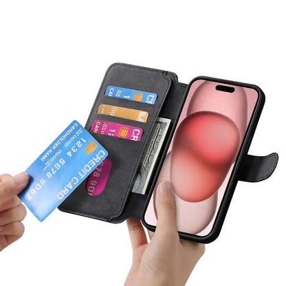 Black iPhone Case with Magnetic Card Holder - OK26001
