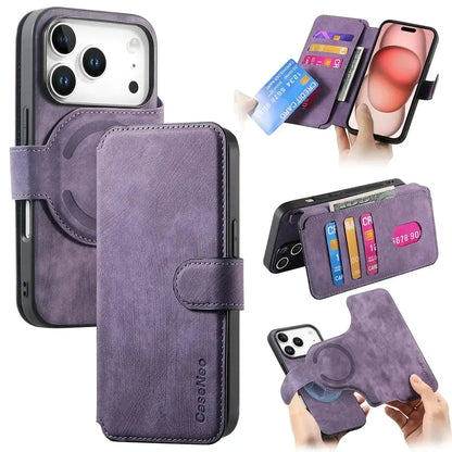 Black iPhone Case with Magnetic Card Holder - OK26001