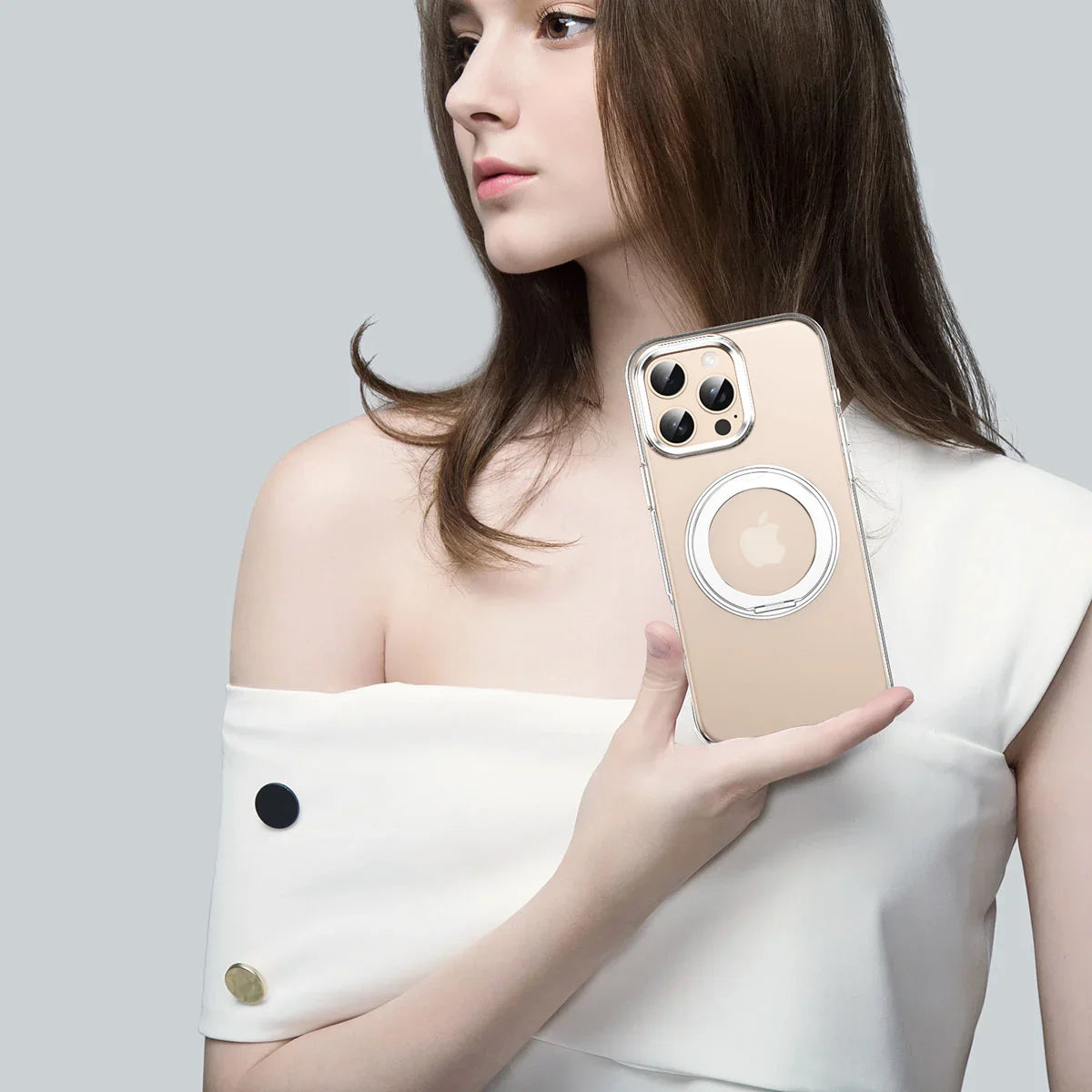 Silver iPhone Case with Stand - OK260013