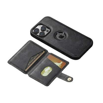 Black iPhone Case with Magnetic Card Holder - OK260018