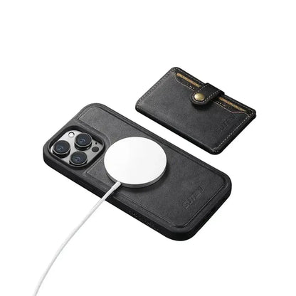 Black iPhone Case with Magnetic Card Holder - OK260018