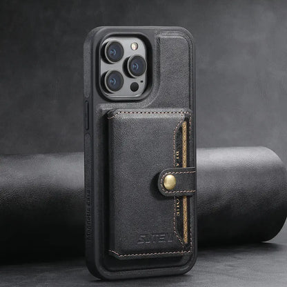 Black iPhone Case with Magnetic Card Holder - OK260018