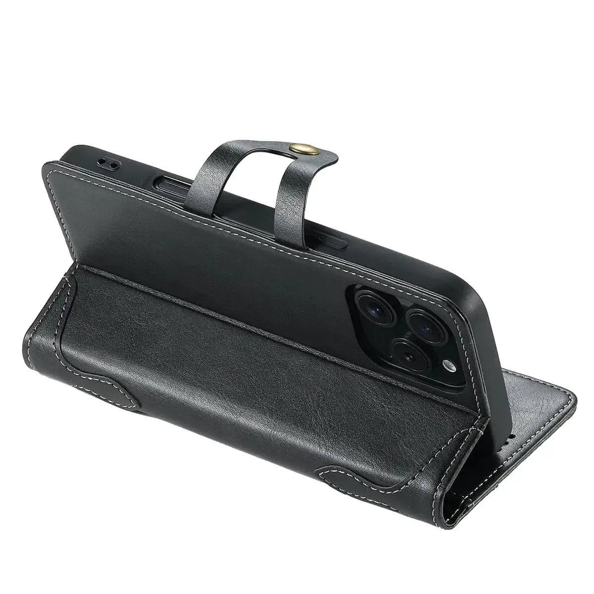 Black Flip Wallet iPhone Case - OK260015
