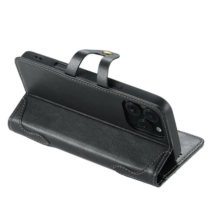 Black Flip Wallet iPhone Case - OK260015