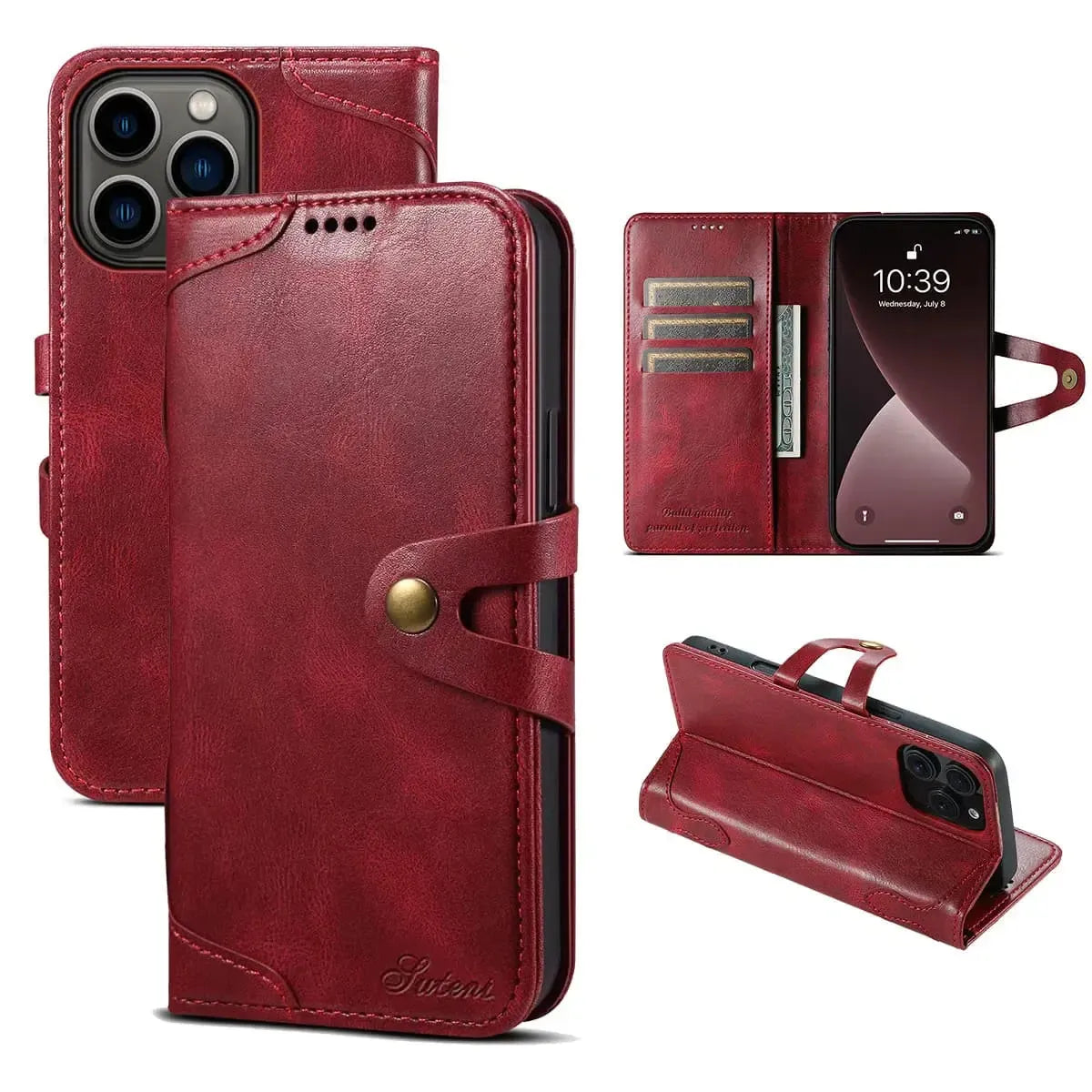 Black Flip Wallet iPhone Case - OK260015