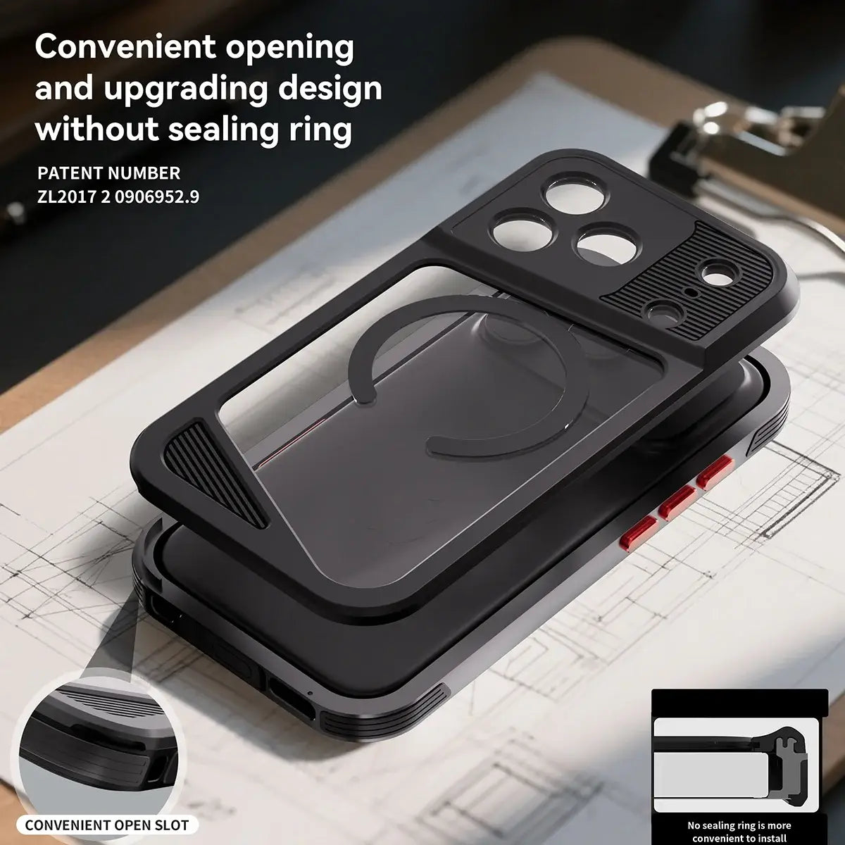 Black Rugged Protective iPhone Case - OK260021