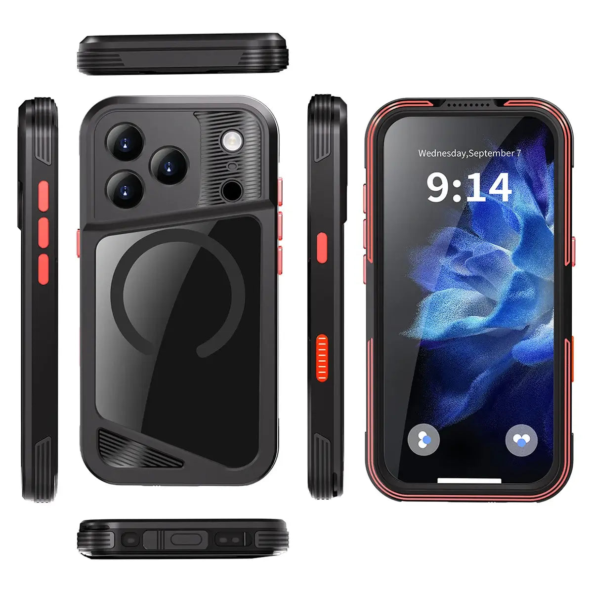 Black Rugged Protective iPhone Case - OK260021