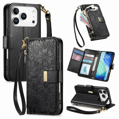 White iPhone Case with Folding Wallet - OK26004