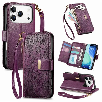 White iPhone Case with Folding Wallet - OK26004