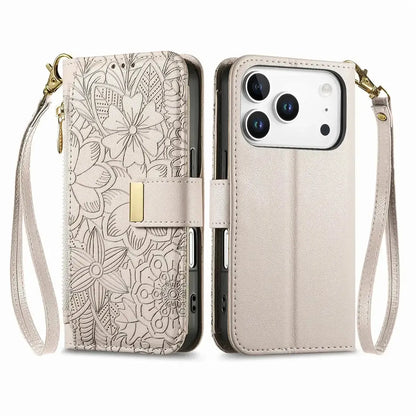 White iPhone Case with Folding Wallet - OK26004