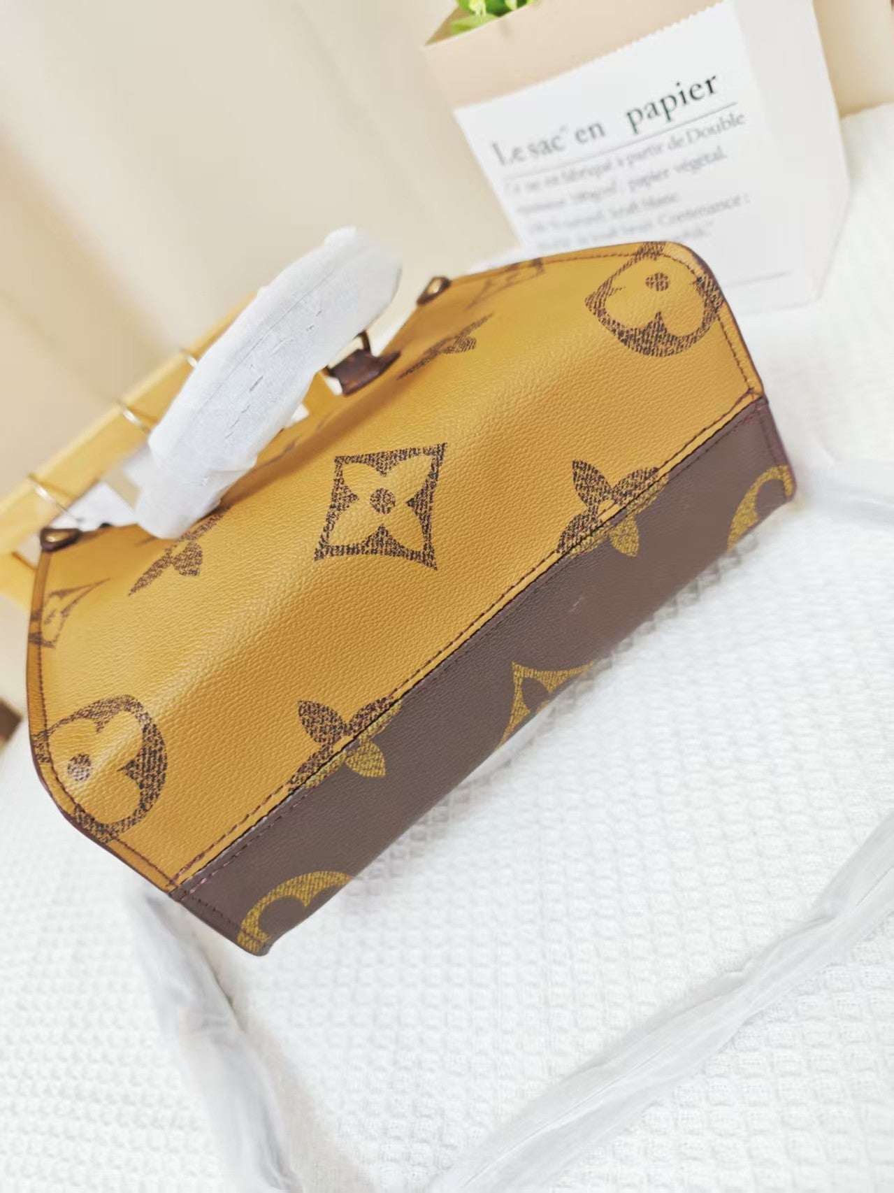 Vintage Monogram Leather Tote
