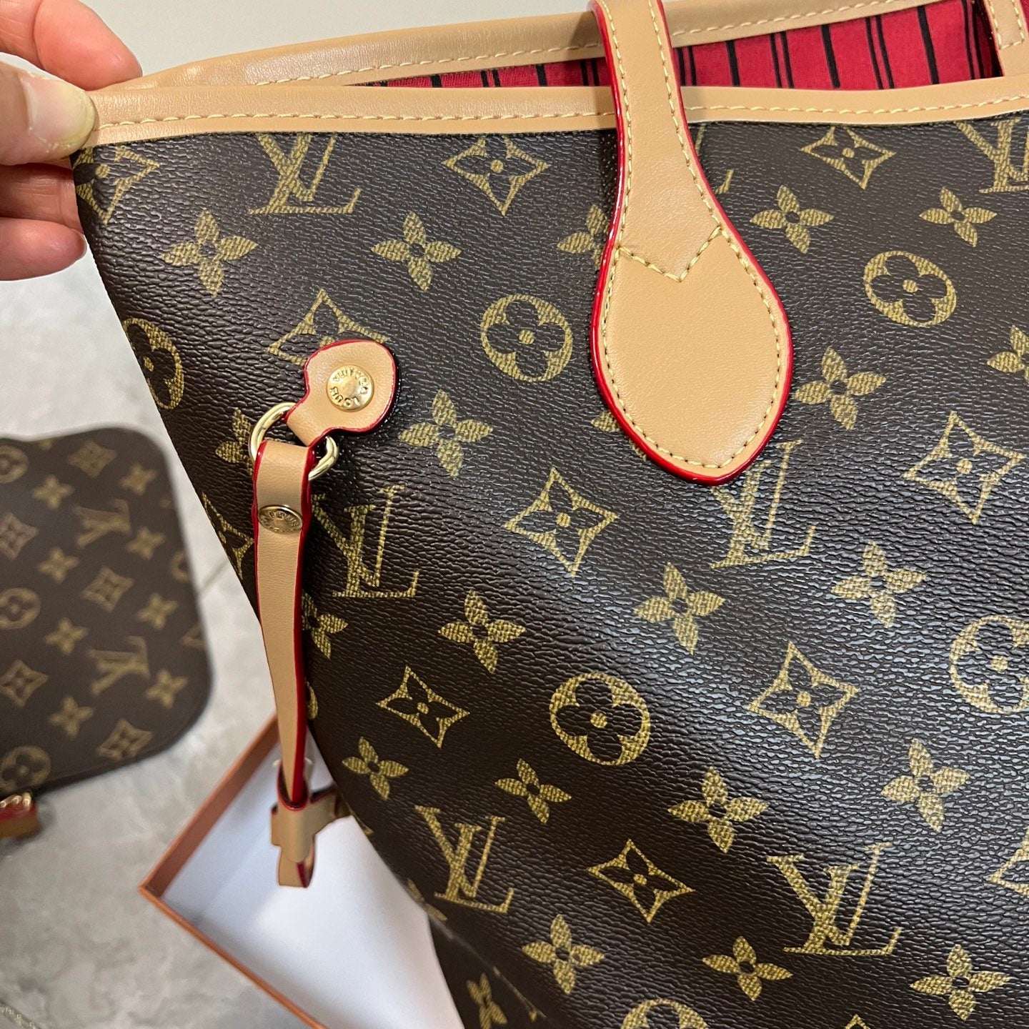 Elegant Monogram Leather Tote