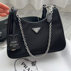 Nylon Crescent PR Shoulder Bag