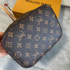 Leather Monogram Bucket Bag