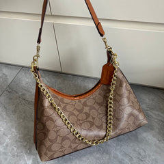 Leather  Brown  Pattern Hobo Shoulder Bag