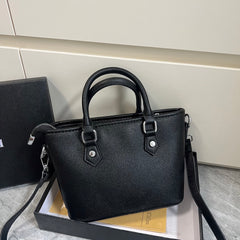 Leather PR Inspired Black Mini Tote Crossbody Bag