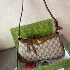 Beige Monogram GG Mini Shoulder Bag