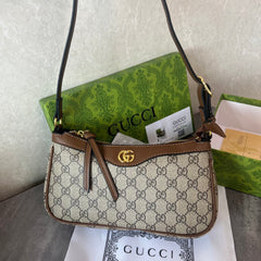 Beige Monogram GG Mini Shoulder Bag