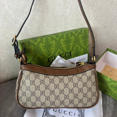 Beige Monogram GG Mini Shoulder Bag