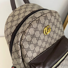 Brown  Canvas Monogram Casual Backpack