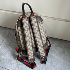 Brown  Canvas Monogram Casual Backpack