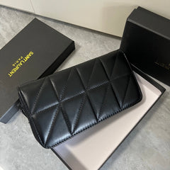 Black Quilted Leather Wallet