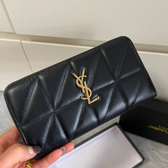 Black Quilted Leather Wallet