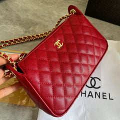 Red Leather Shoulder Bag