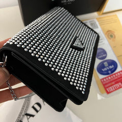 Crystal Embellished Mini Chain Bag