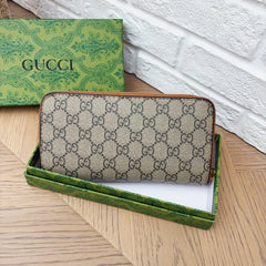 Leather Long Zip Wallet