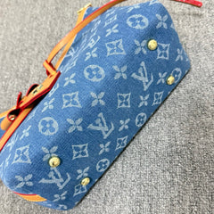 Blue Canvas Shoulder Bag